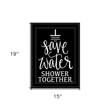 Shower Together 2 Black Framed Print Wall Art
