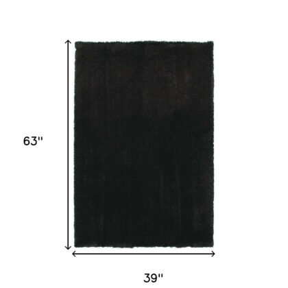 3'X5' Espresso Indoor Shag Rug
