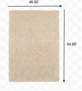 3’ X 5’ Modern Soft Tan Indoor Area Rug