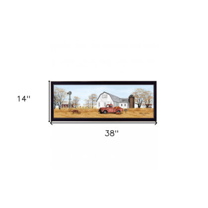Autumn On The Farm Black Framed Print Wall Art