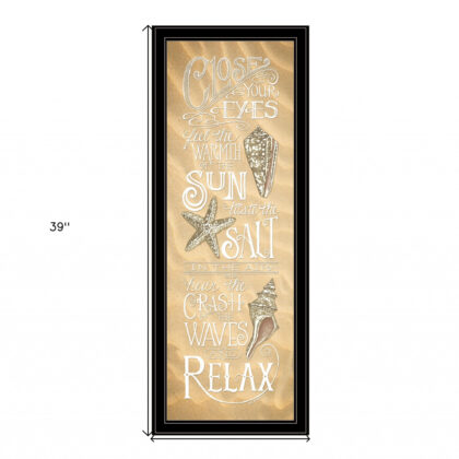 Close Your Eyes 3 Black Framed Print Wall Art
