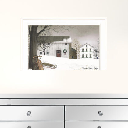 Christmas Time Is Coming 1 White Framed Print Wall Art