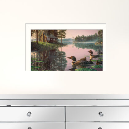 Northern Tranquility 2 White Framed Print Wall Art