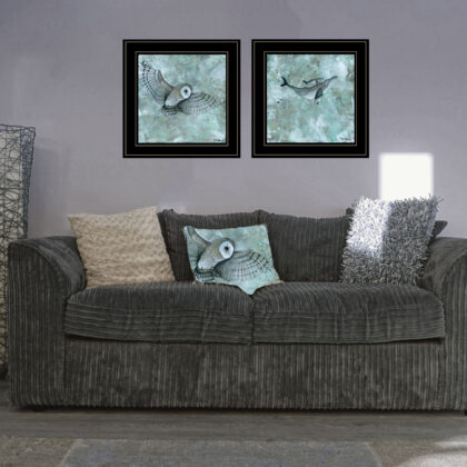 Set Of Two Wildlife 2 Black Framed Print Wall Art