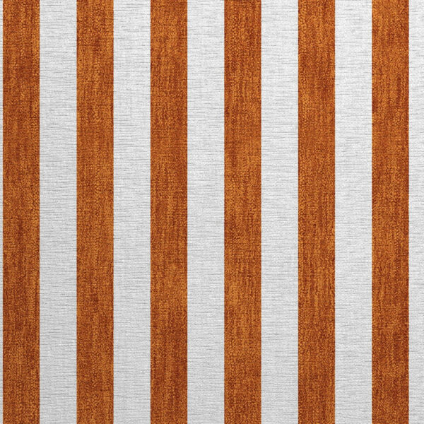 2' X 3' Orange Striped Washable Non Skid Indoor Outdoor Area Rug