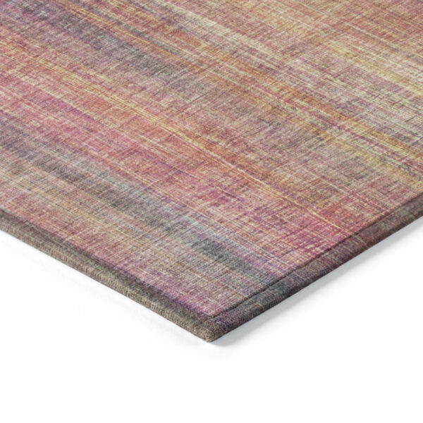 2' X 3' Red and Orange Striped Washable Non Skid Indoor Outdoor Area Rug