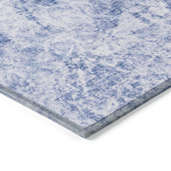 8' X 10' Blue Abstract Washable Non Skid Indoor Outdoor Area Rug