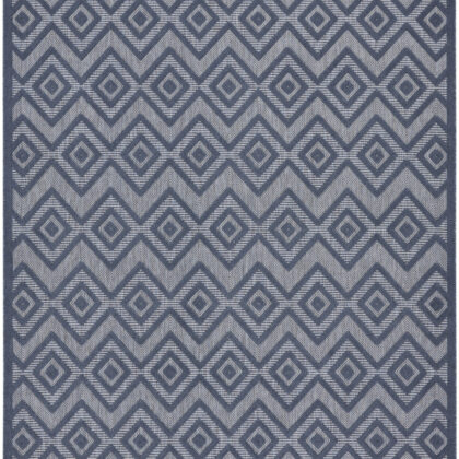 9' X 12' Navy Blue Indoor Outdoor Area Rug