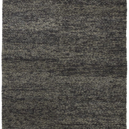 8' X 11' Gray Taupe And Black Wool Hand Woven Stain Resistant Area Rug