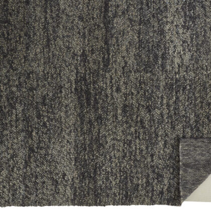 8' X 11' Gray Taupe And Black Wool Hand Woven Stain Resistant Area Rug