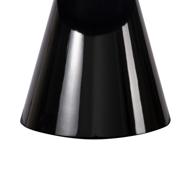 35" Black Wood Round Pedestal Coffee Table