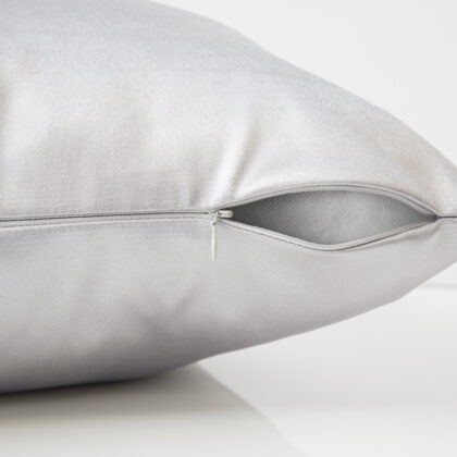 18" X 18" Silver Polyester Zippered Pillow