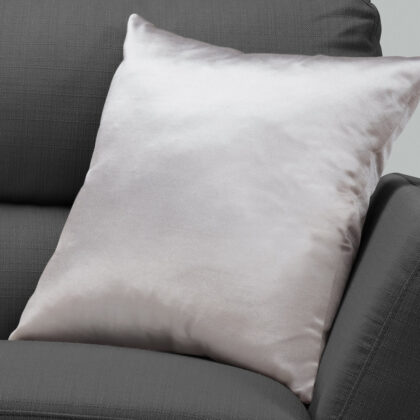 18" X 18" Silver Polyester Zippered Pillow
