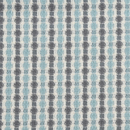 18" X 18" Blue and Gray Polyester Striped Zippered Pillow