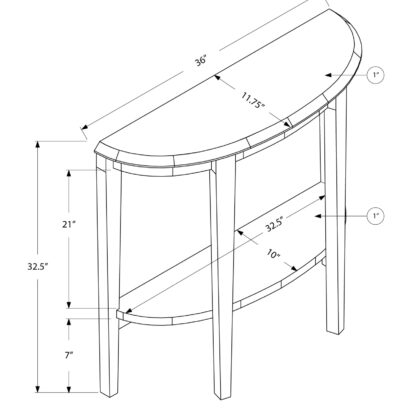 33" Deep Taupe End Table With Shelf