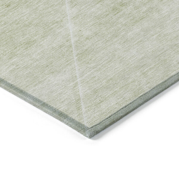 5' X 8' Sage And Artichoke Green Abstract Washable Indoor Outdoor Area Rug