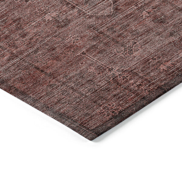 8' X 10' Orange And Copper Southwestern Washable Indoor Outdoor Area Rug
