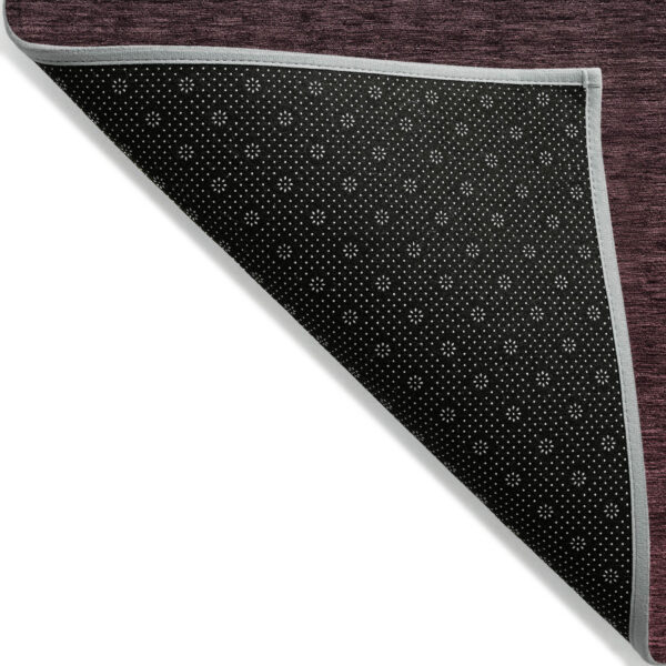 3' X 5' Merlot And Charcoal Abstract Washable Indoor Outdoor Area Rug