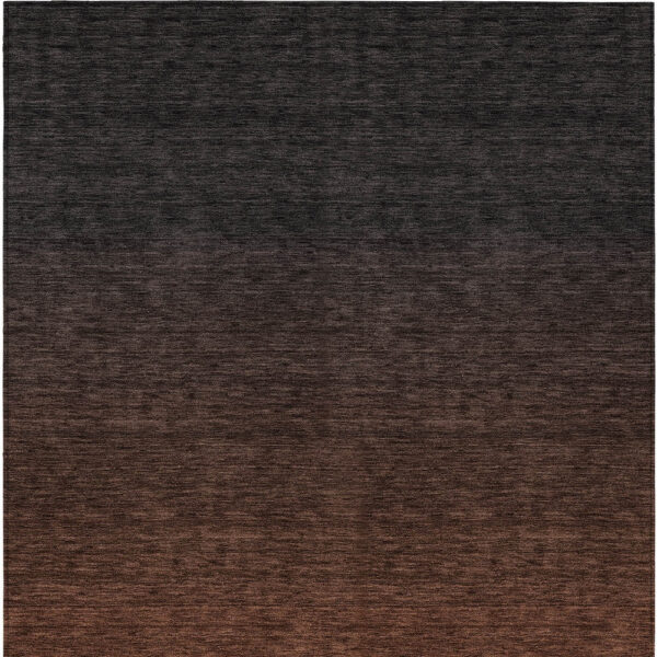 9' X 12' Orange And Charcoal Abstract Washable Indoor Outdoor Area Rug