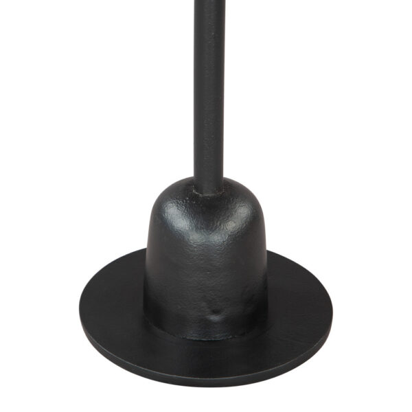 25" White And Black Marble And Aluminum Round Pedestal End Table