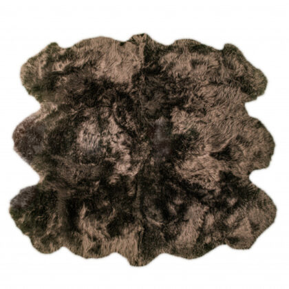 5' X 6' Chocolate Wool Sheepskin Handmade Area Rug