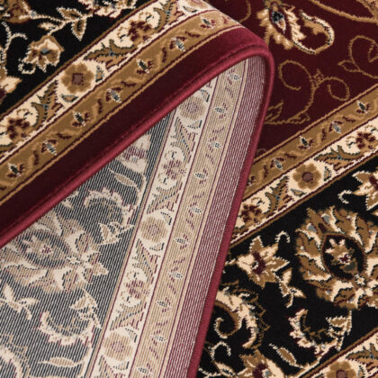 3’ x 13’ Red and Black Ornamental Runner Rug