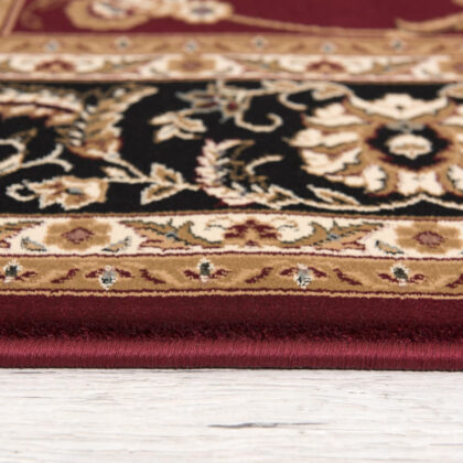 3’ x 15’ Red and Black Ornamental Runner Rug