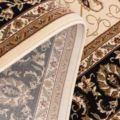 2’ x 20’ Cream and Black Decorative Runner Rug