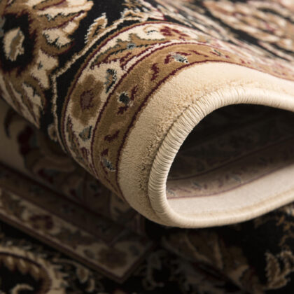 2’ x 20’ Cream and Black Decorative Runner Rug
