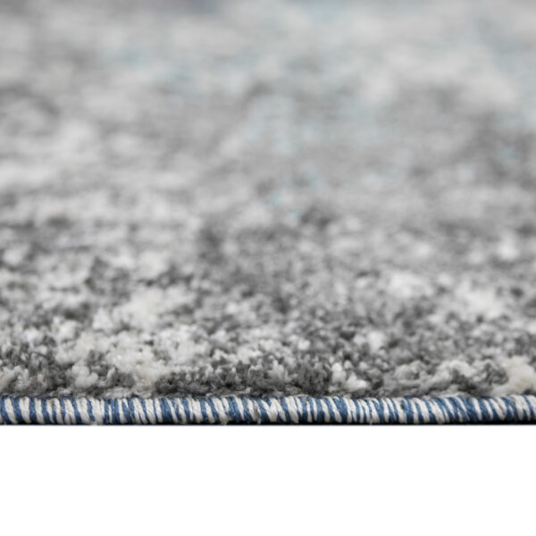 9' x 12' Gray and Blue Abstract Power Loom Area Rug