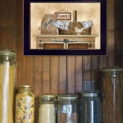 Family Still Life 2 Black Framed Print Wall Art
