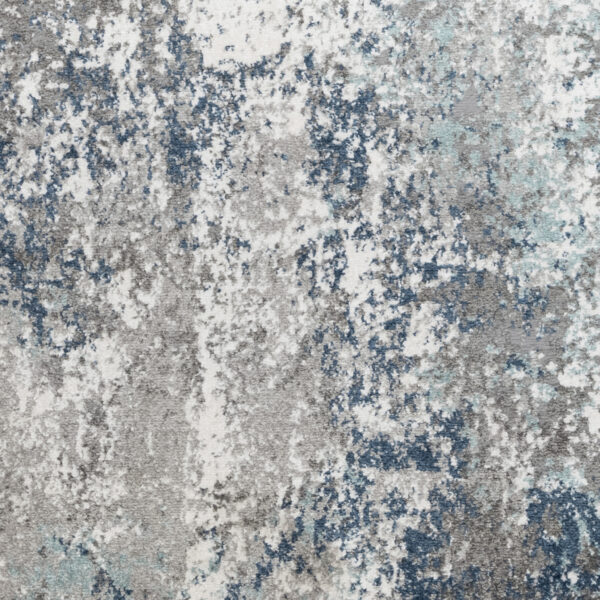 9' x 12' Gray and Blue Abstract Power Loom Area Rug