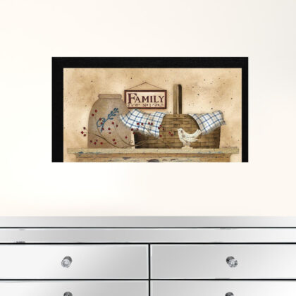 Family Still Life 1 Black Framed Print Wall Art