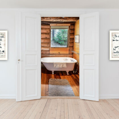 Set Of Two Great Love 2 White Framed Print Wall Art