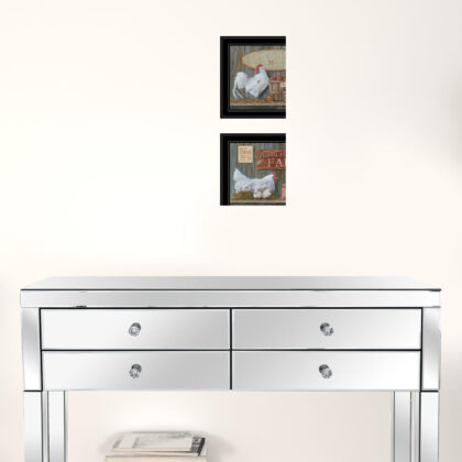 Set Of Two Home Grown 2 Black Framed Print Wall Art