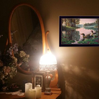 Northern Tranquility 1 Black Framed Print Wall Art