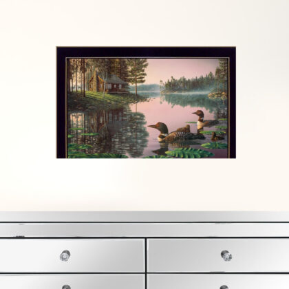 Northern Tranquility 1 Black Framed Print Wall Art