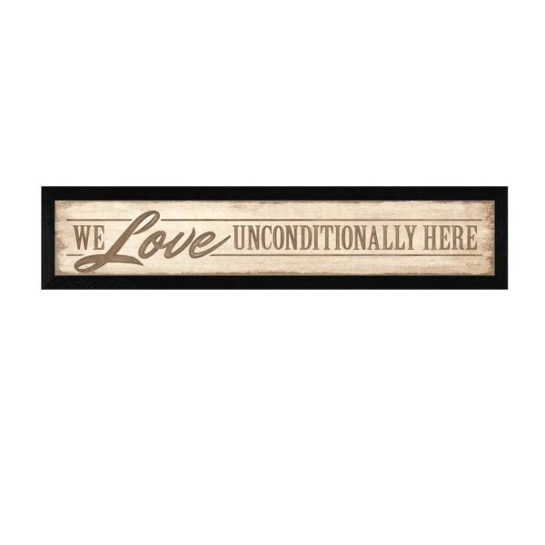Love Unconditionally 1 Black Framed Print Wall Art
