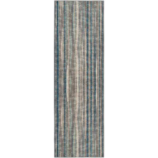12' Brown and Beige Ombre Hand Tufted Runner Rug