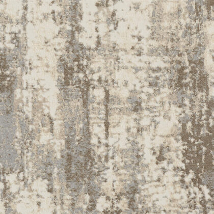 12' X 15' Ivory And Brown Abstract Area Rug