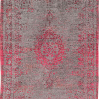 7' x 9' Gray and Pink Medallion Non Skid Area Rug
