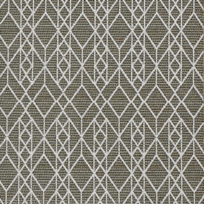 5'X8' Grey Machine Woven Uv Treated Geometric Indoor Outdoor Area Rug