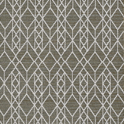 7'X9' Grey Machine Woven Uv Treated Geometric Indoor Outdoor Area Rug