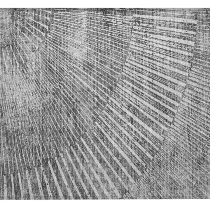 2' X 3' Gray and Ivory Abstract Washable Non Skid Indoor Outdoor Area Rug