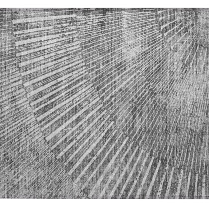 2' X 3' Gray and Ivory Abstract Washable Non Skid Indoor Outdoor Area Rug