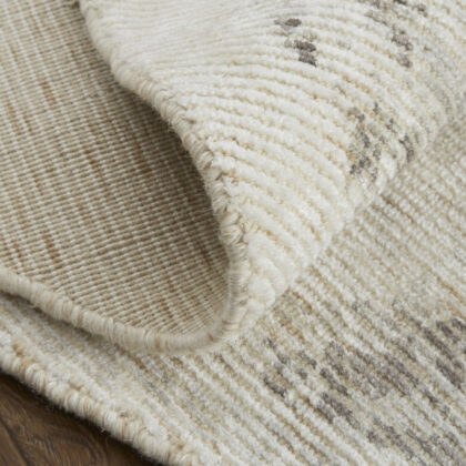 2' X 3' Ivory And Tan Abstract Hand Woven Area Rug