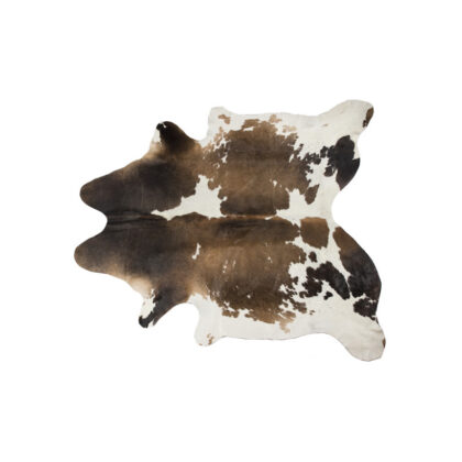 5' x 7' Light Brown and White Cowhide Hand Knotted Area Rug