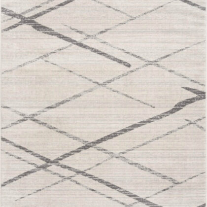 20' Gray Geometric Dhurrie Runner Rug