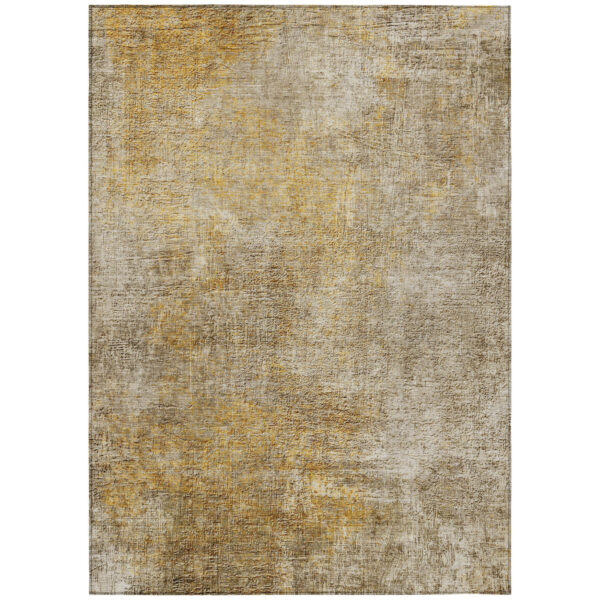 10' X 14' Beige Taupe And Ivory Abstract Washable Indoor Outdoor Area Rug