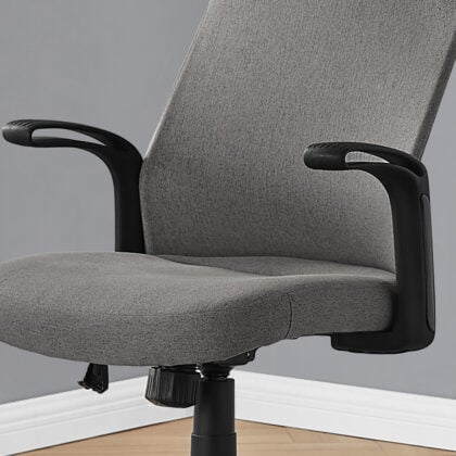 Gray and Black Rolling Drafting Chair